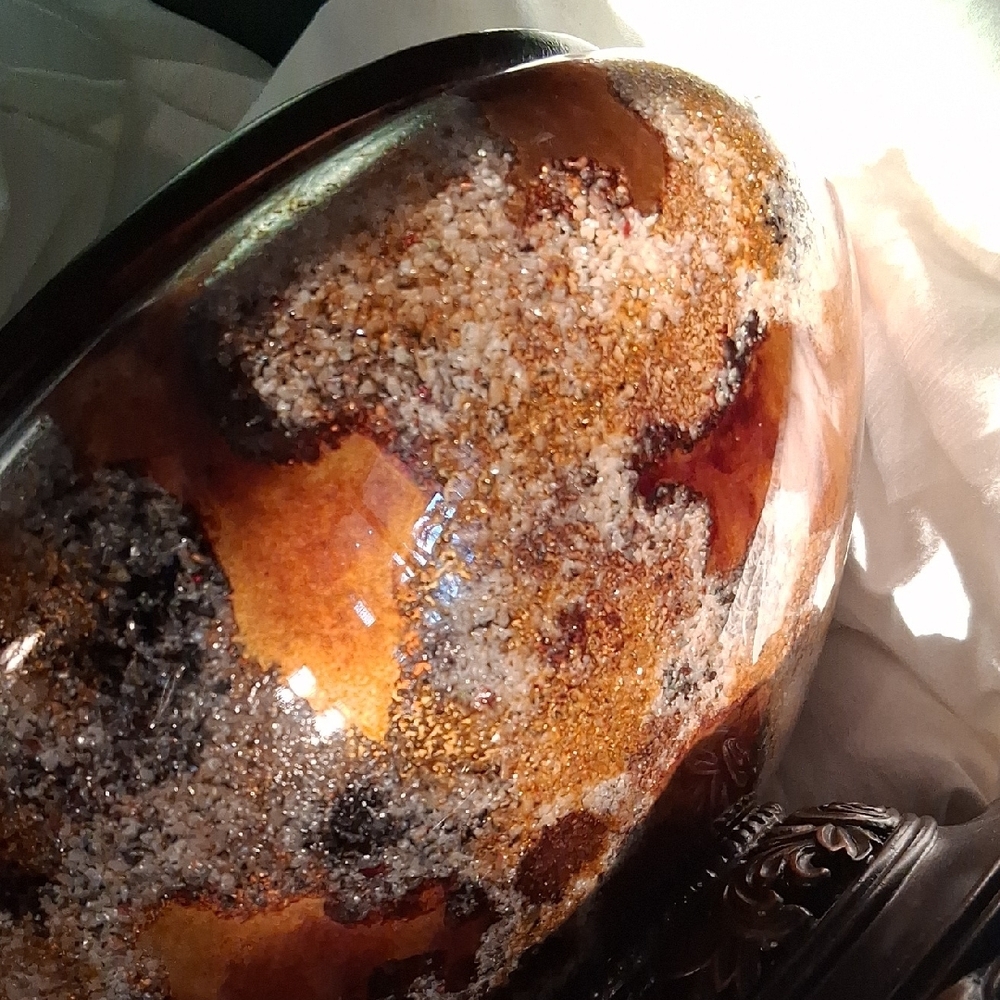 The Perfect Purse/Makeup Bowl. Elegant Decorative Bowl With Red Velvet Inside. - Picture 11 of 16
